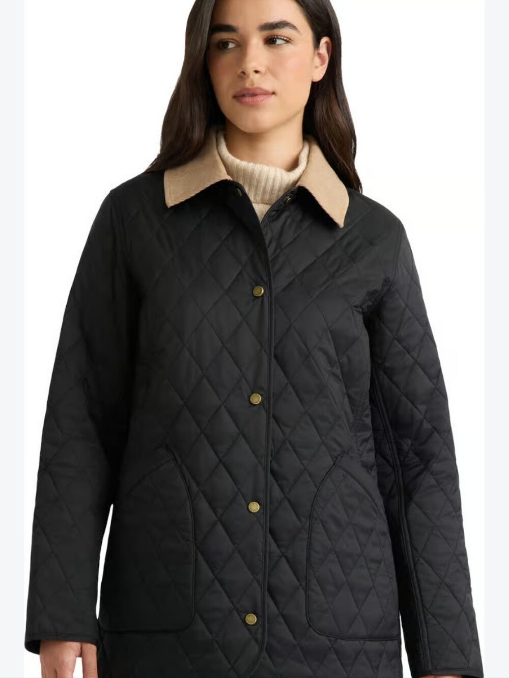 Hunter Rachel Quilted Barn Jacket- Black